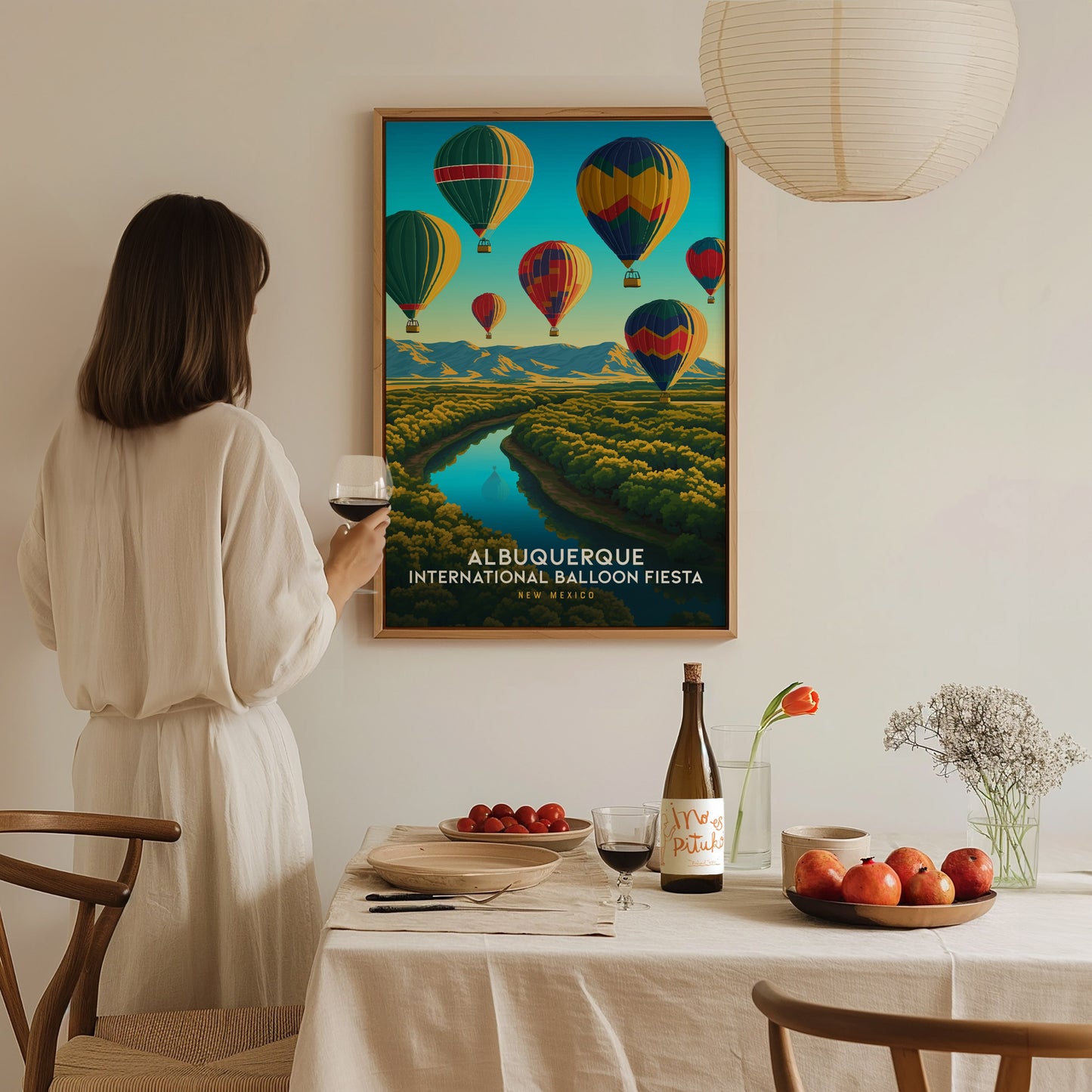 Albuquerque Balloon Fiesta Poster | New Mexico Festival Wall Art | Framed or Unframed