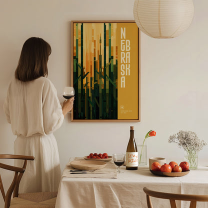 Nebraska Cornhusker State Poster | State Wall Art Print