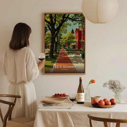 Lee's Summit Missouri Poster | Historic Downtown Wall Art Print