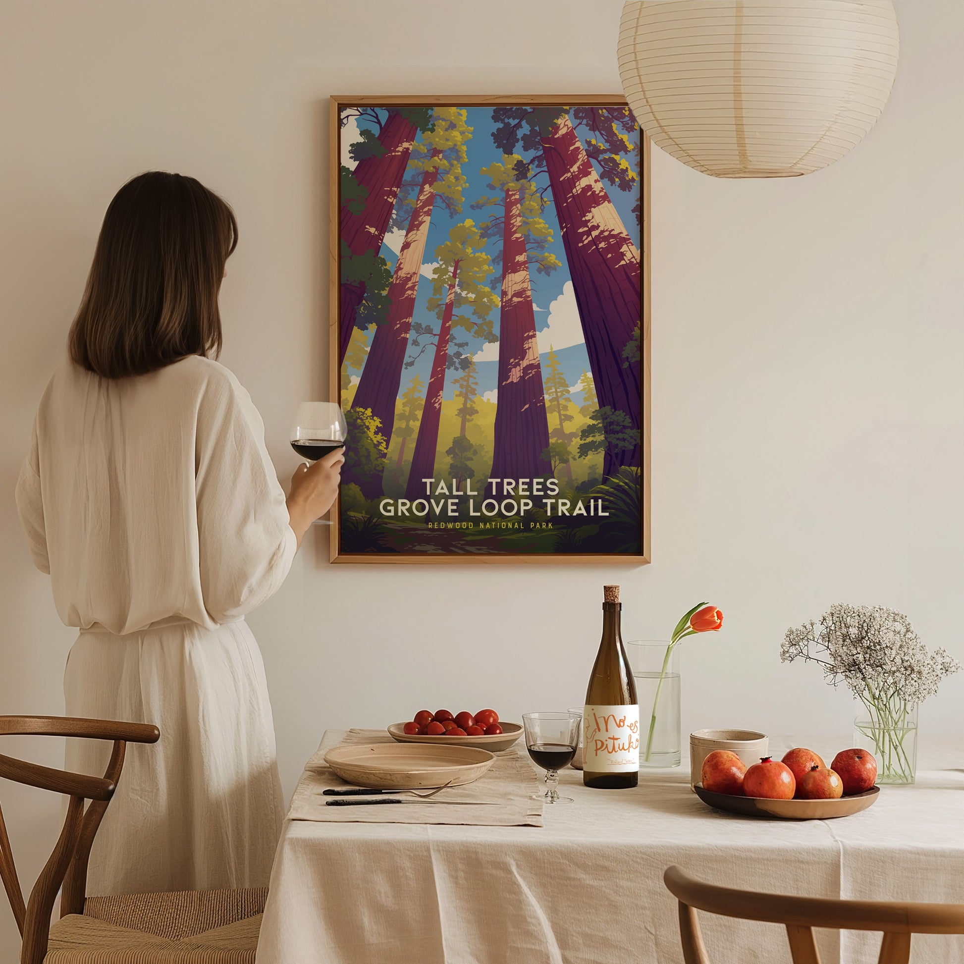 Tall Trees Grove Loop Trail Poster | Redwood National Park Art Gift