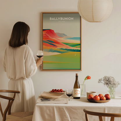 Ballybunion, Ireland Poster | Links Poster & Golfer Gift Wall Art — styled in a modern interior