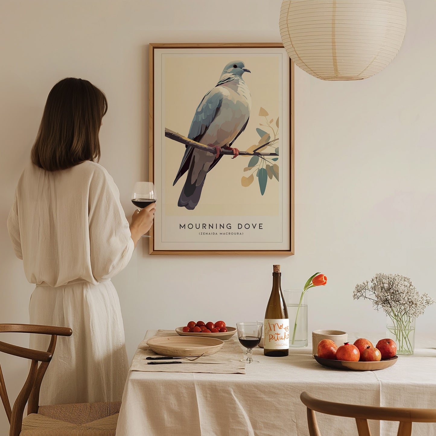 Mourning Dove Poster | Tranquil Bird Wall Art Print