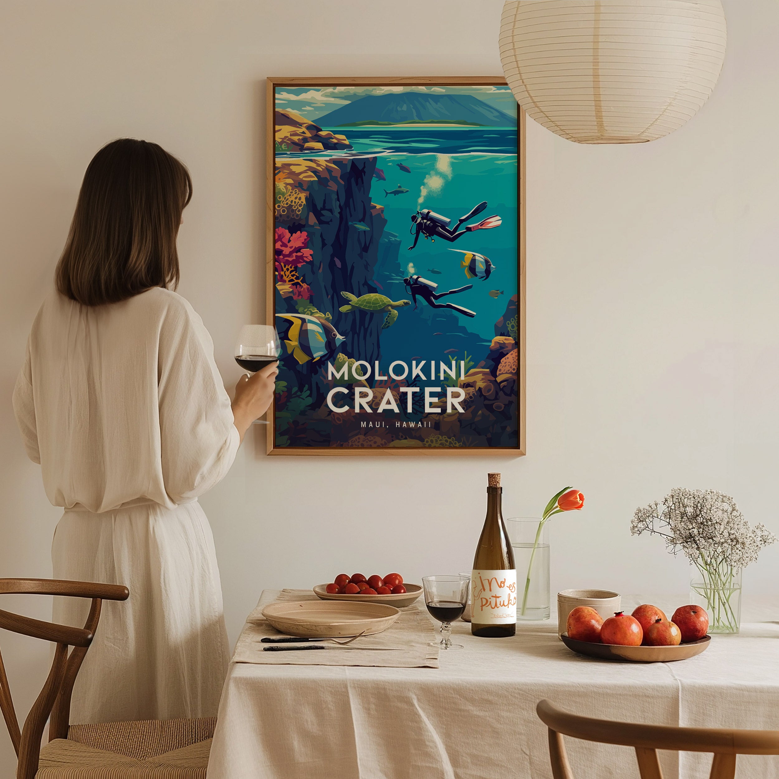 Molokini Crater Poster | Maui Hawaii Wall Art | Swell Scenes