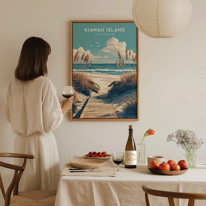 Kiawah Island Beach Poster | South Carolina Coastal Wall Art