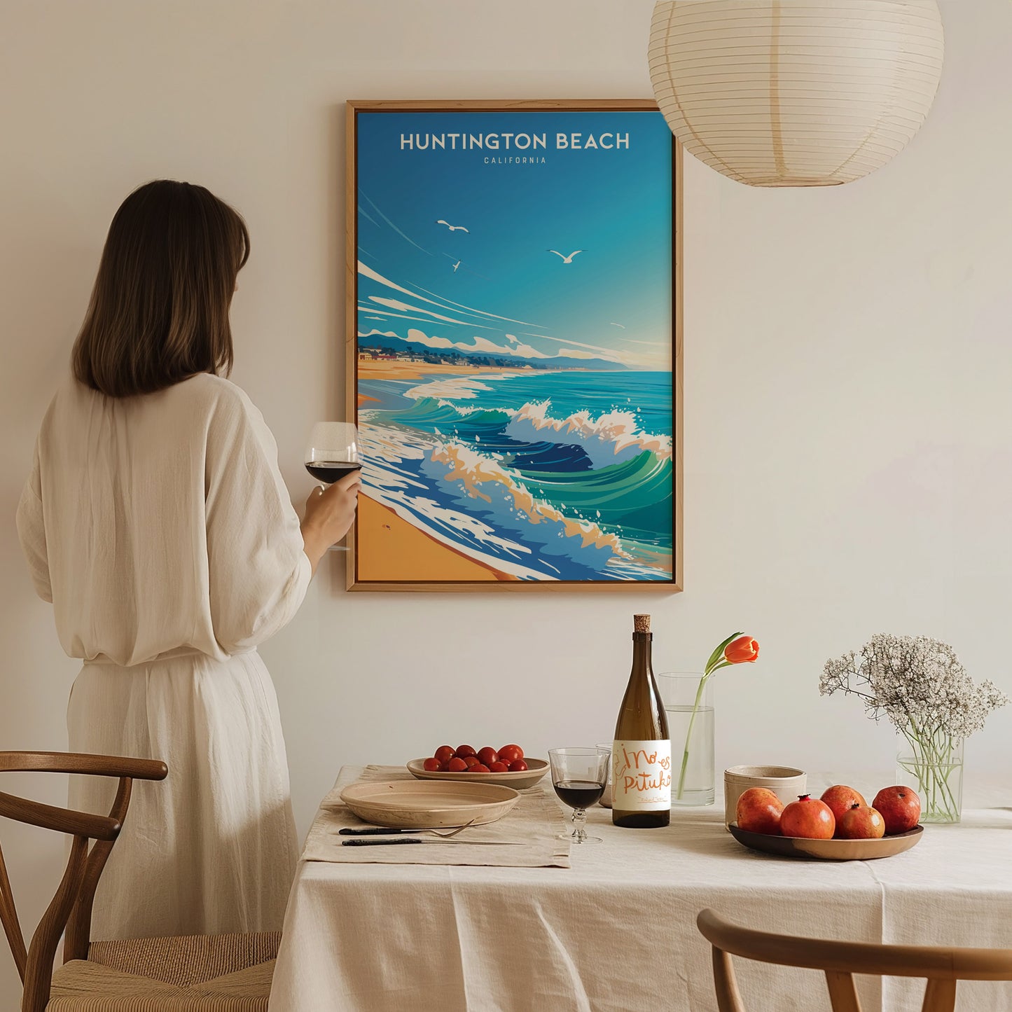 Huntington Beach Poster | California Coastline Wall Art