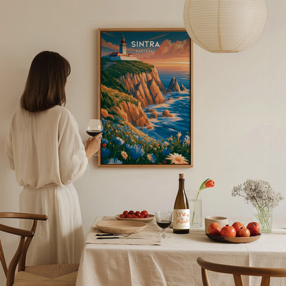 Sintra, Portugal Poster | Enchanted Palace & Misty Hills Wall Art — styled in a modern interior