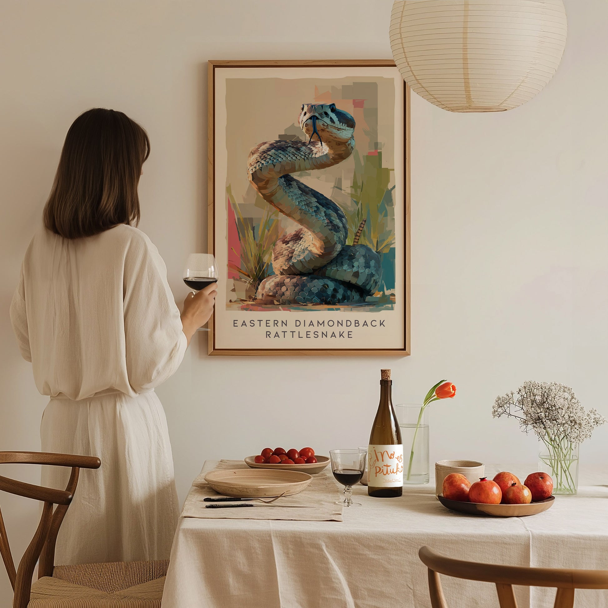 Eastern Diamondback Rattlesnake Print | Florida Wildlife Snake Wall Art