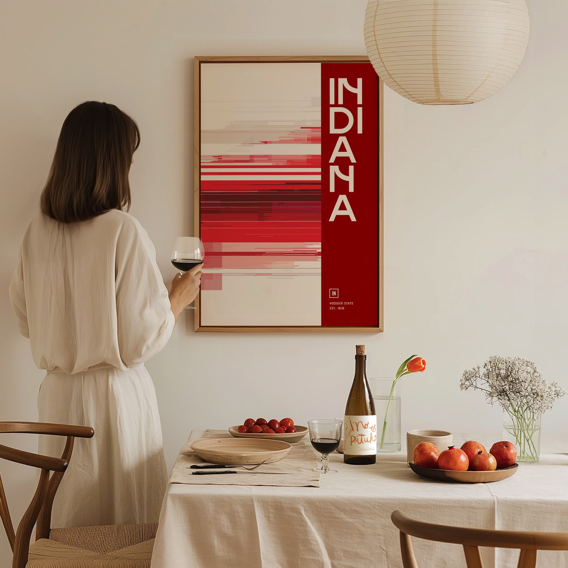 Indiana Poster | The Hoosier State Wall Art