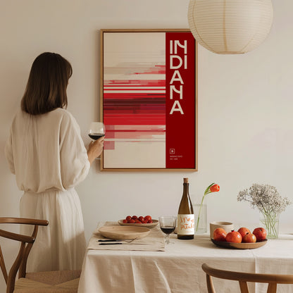 Indiana Poster | The Hoosier State Wall Art