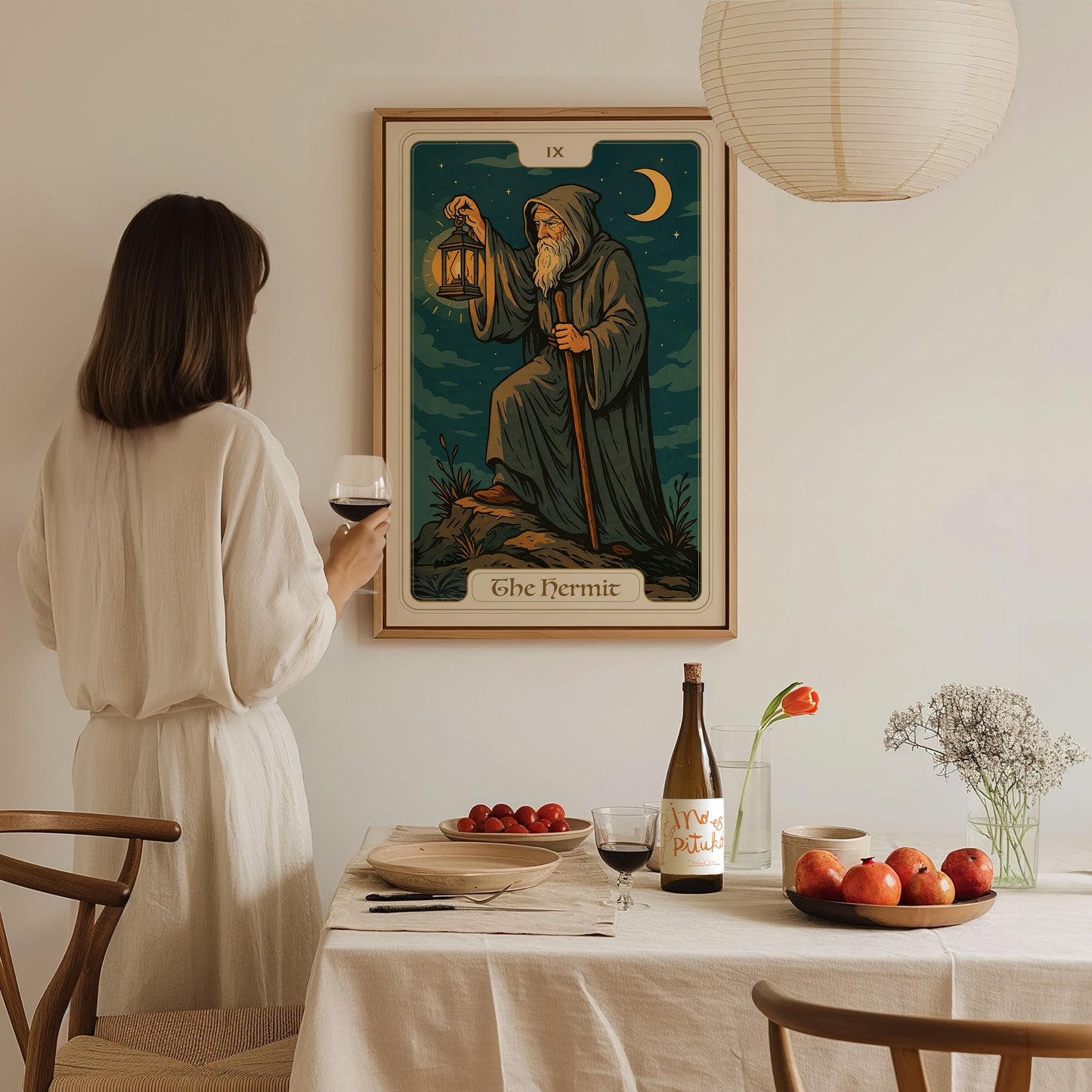 The Hermit Tarot Poster | Major Arcana Card IX Inner Wisdom Wall Art