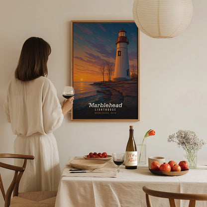 Marblehead Lighthouse Poster | Ohio Lake Erie Wall Art