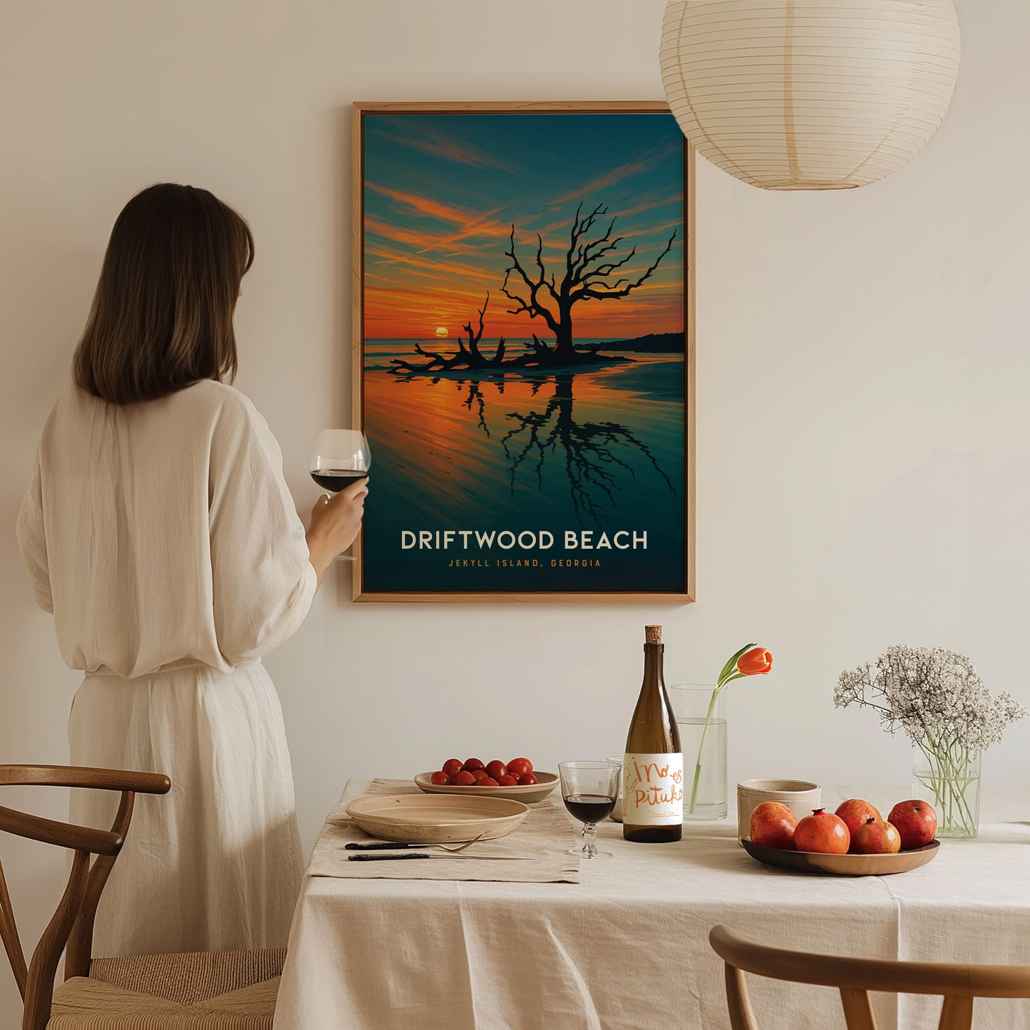 Driftwood Beach Poster | Jekyll Island Georgia Coastal Wall Art | Framed or Unframed