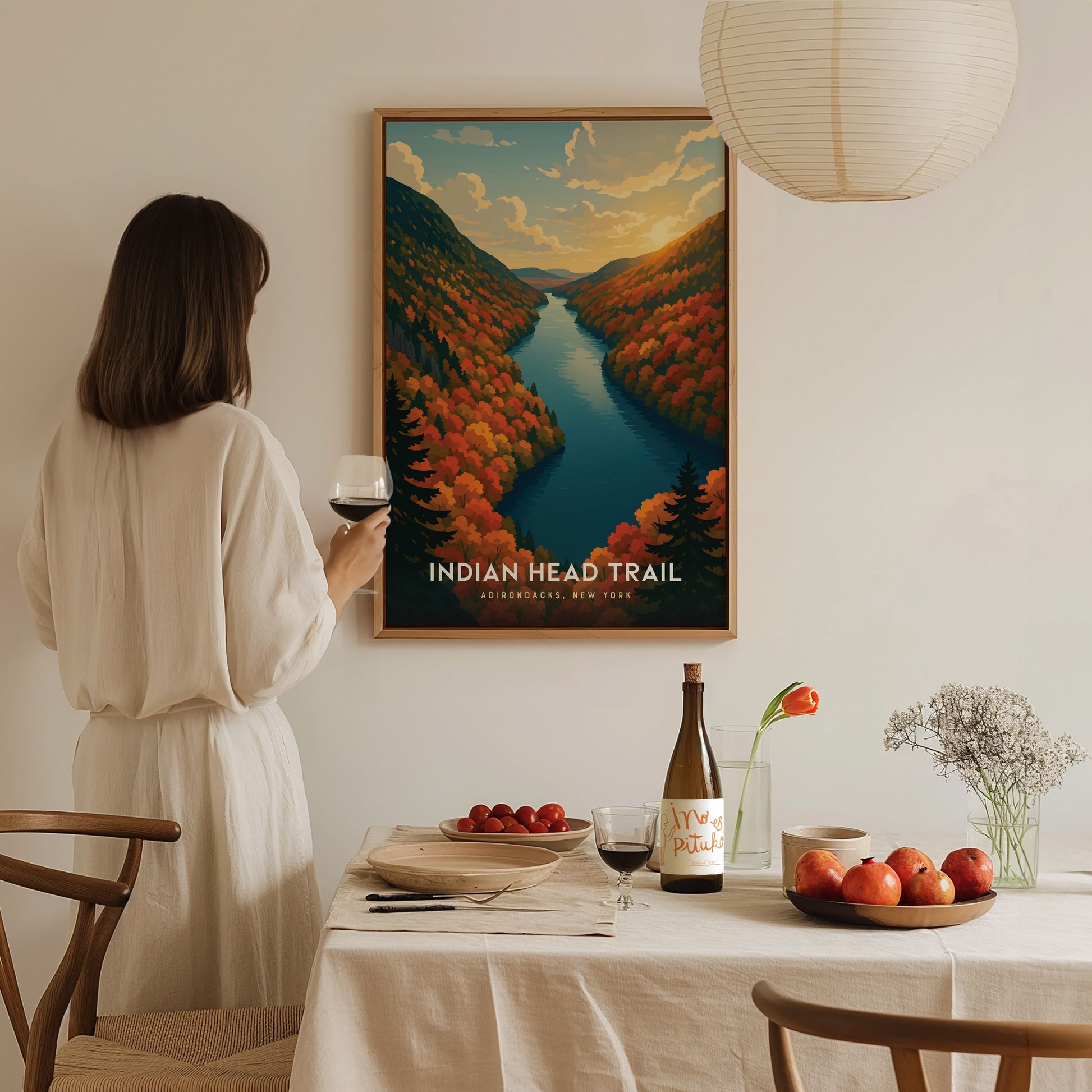 Indian Head Trail Poster | Adirondacks New York Wall Art