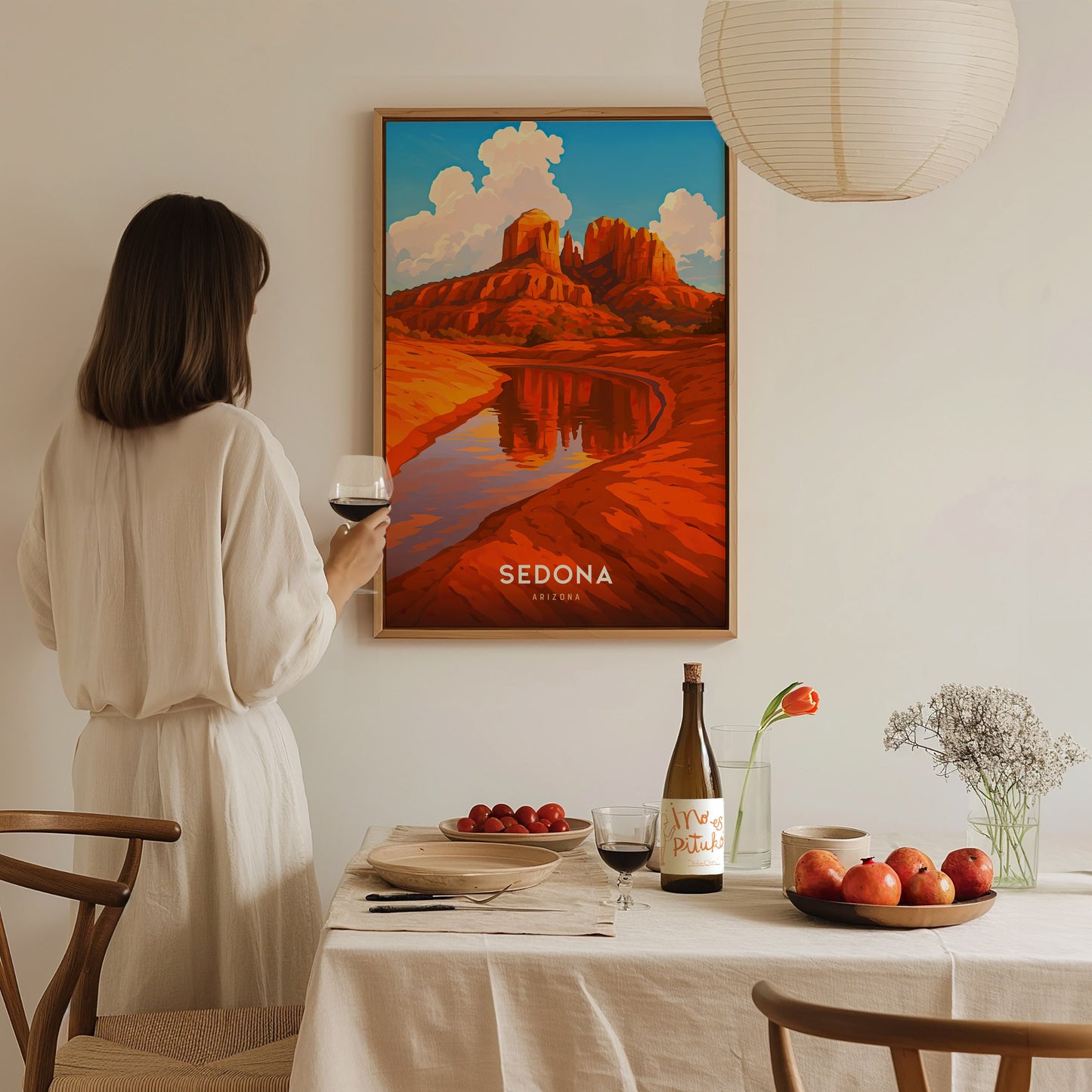 Sedona Arizona Poster | Red Rock Desert Art Southwest Travel Gift