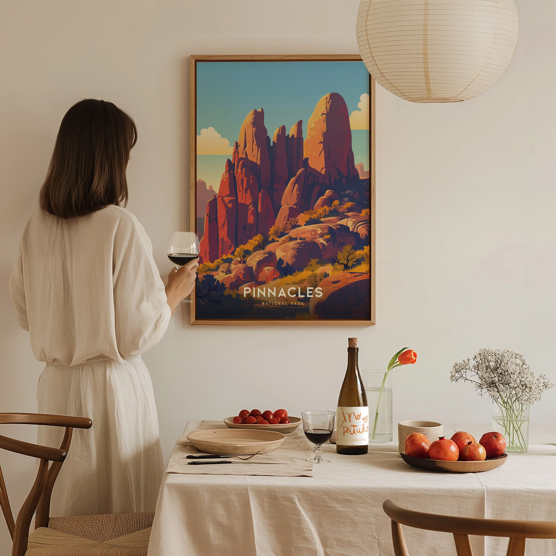 Pinnacles National Park Poster | California Rock Spires Wall Art