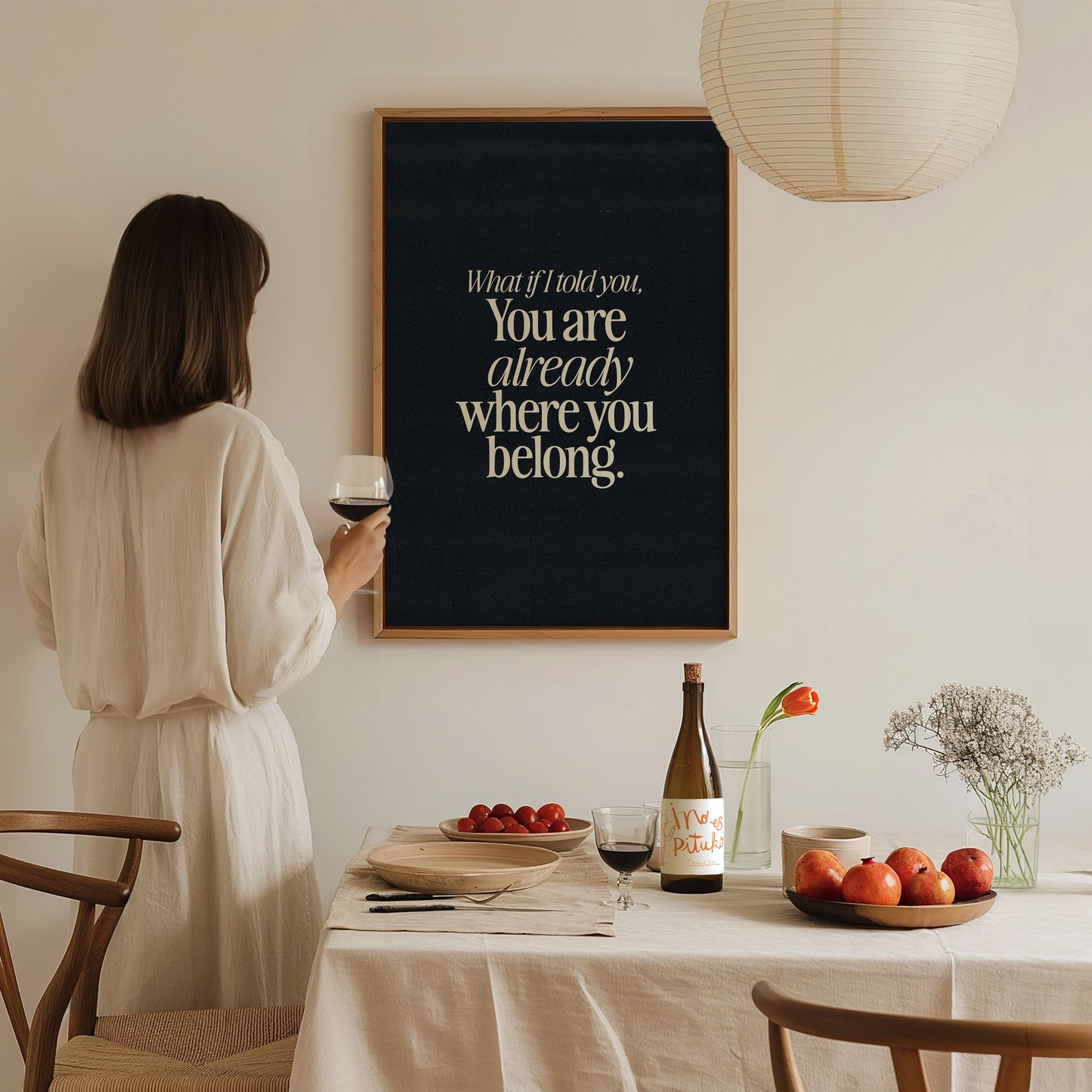 What If I Told You Poster | Mindfulness Quote Typography Wall Art Gift