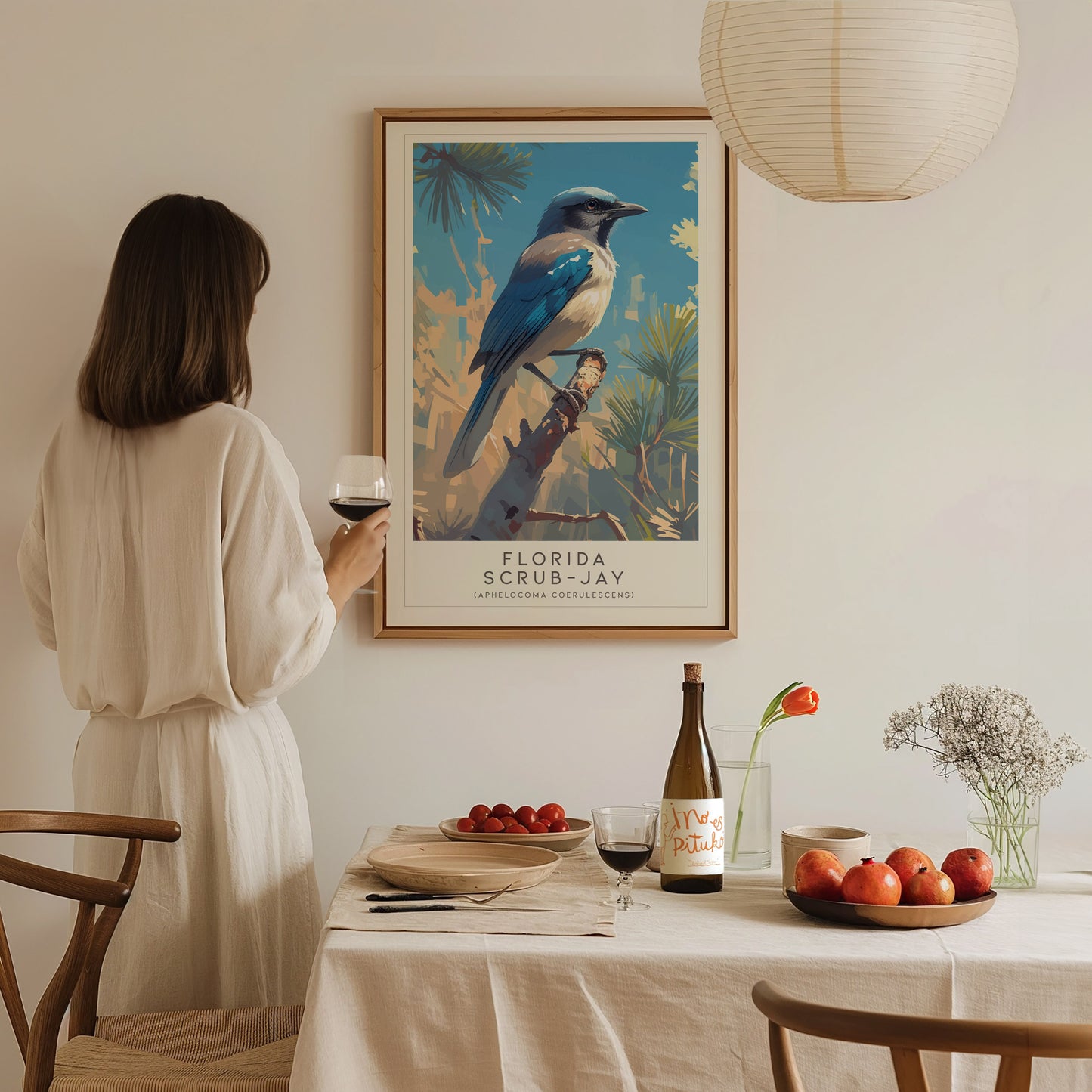 Florida Scrub Jay Poster | Audubon Bird Print Wall Art | Framed or Unframed