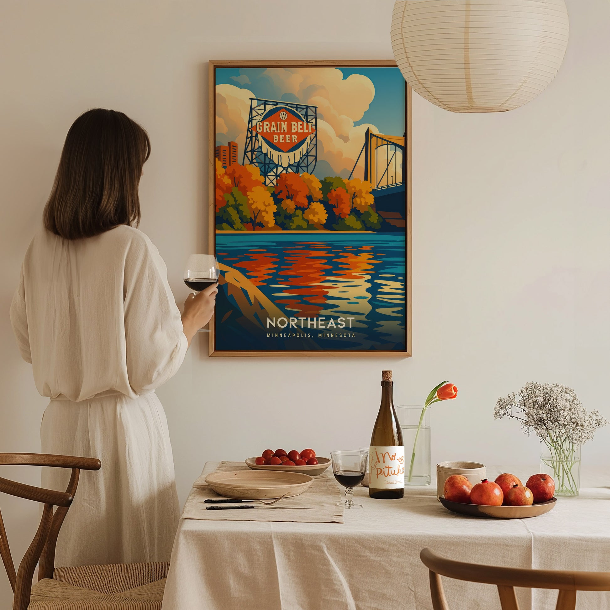 Northeast Minneapolis Poster | Grain Belt Beer Sign Wall Art Print