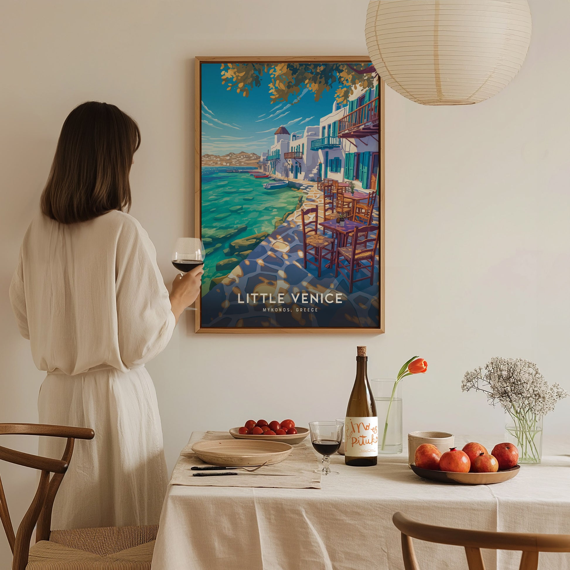 Little Venice Mykonos Poster | Greek Island Wall Art