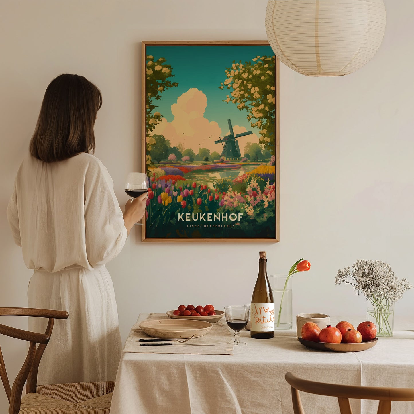 Keukenhof Gardens Poster | Dutch Tulip Garden Wall Art