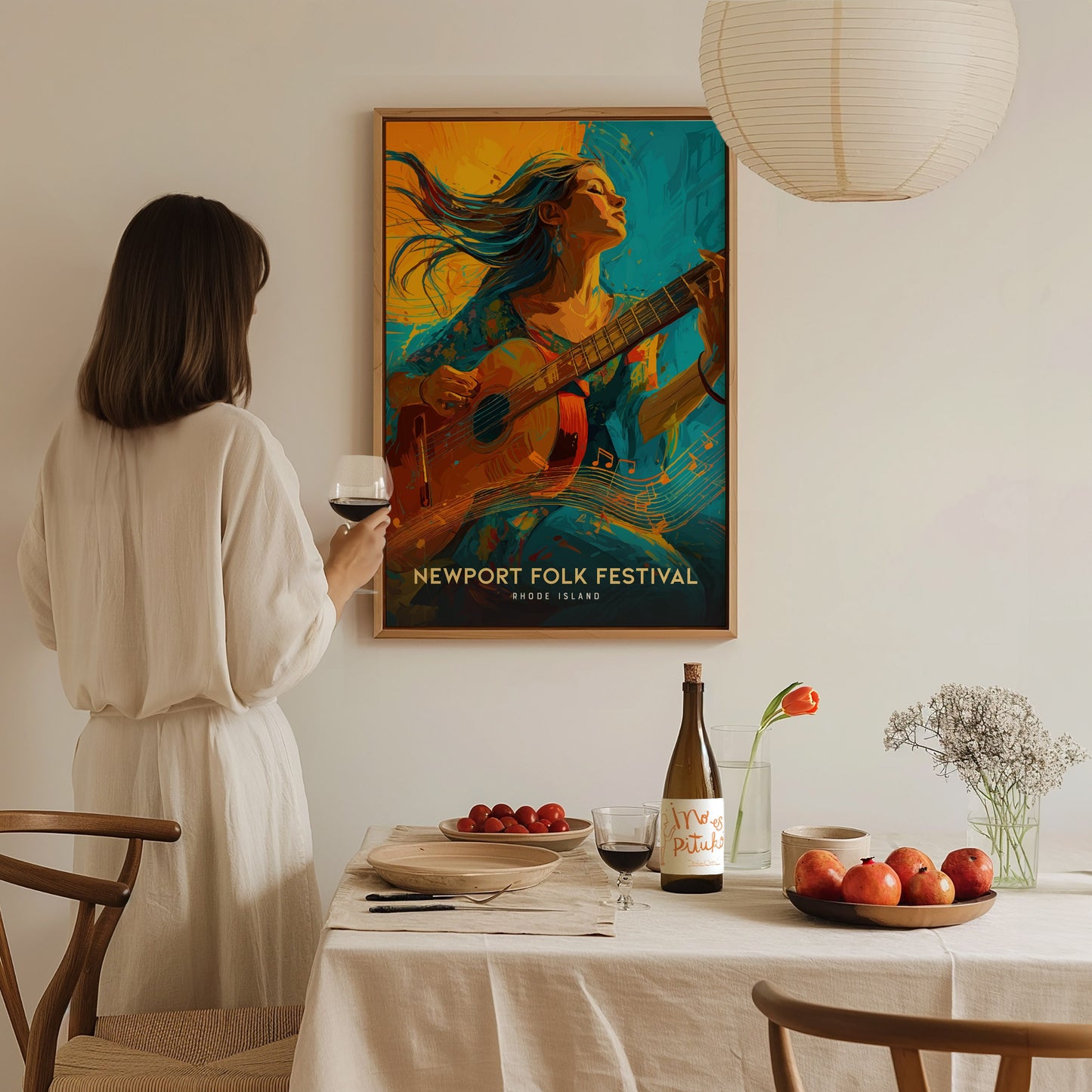 Newport Folk Festival Poster | Rhode Island Music Wall Art Print