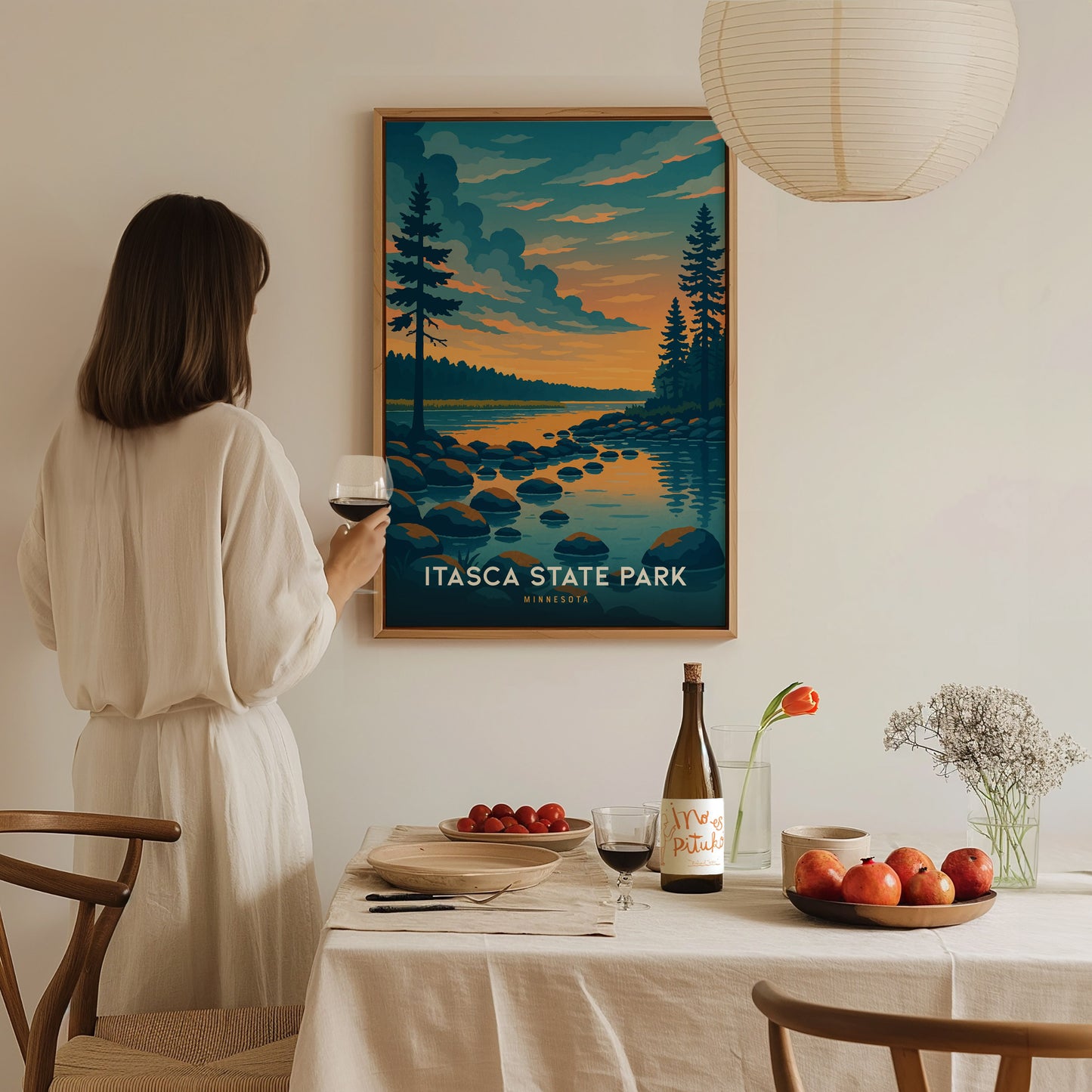 Itasca State Park Poster | Mississippi Headwaters Minnesota Wall Art