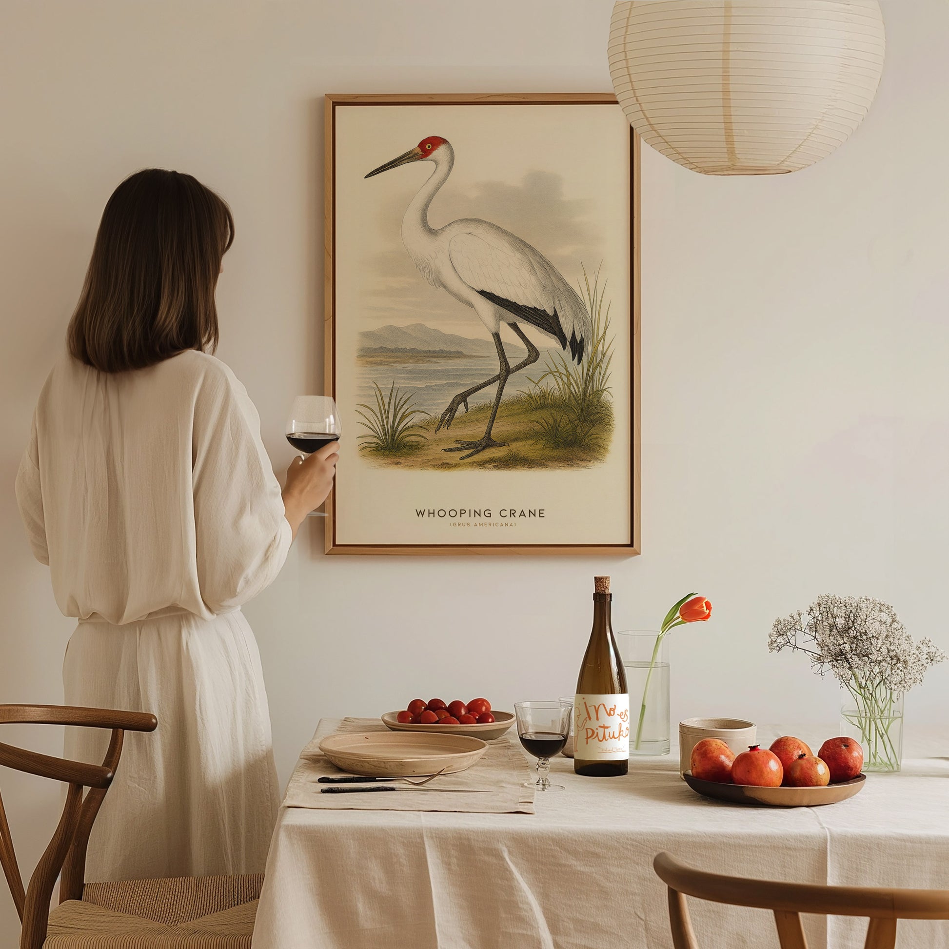 Whooping Crane Print | Vintage Audubon Bird Art Naturalist Wall Decor