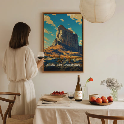 Guadalupe Mountains Poster | Texas National Park Landscape Wall Art