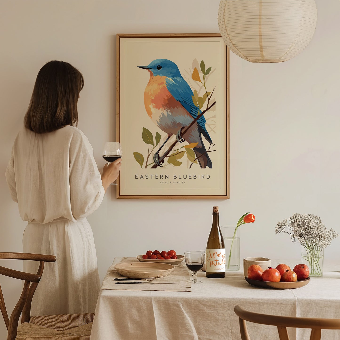 Eastern Bluebird Audubon Print | Bird Lover Cottagecore Wall Art | Framed or Unframed