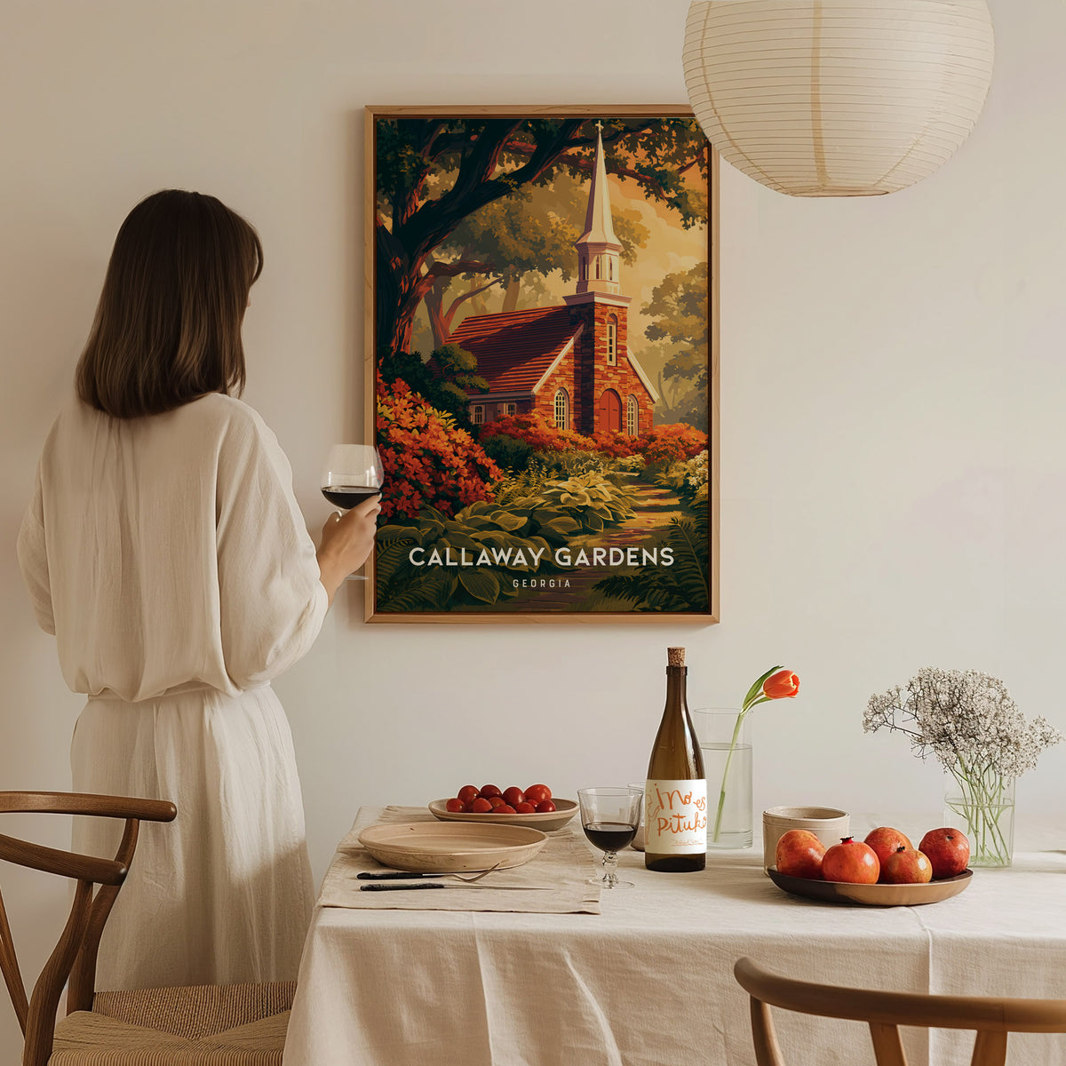 Callaway Gardens, Georgia Poster | Botanical Garden & Nature Wall Art — styled in a modern interior