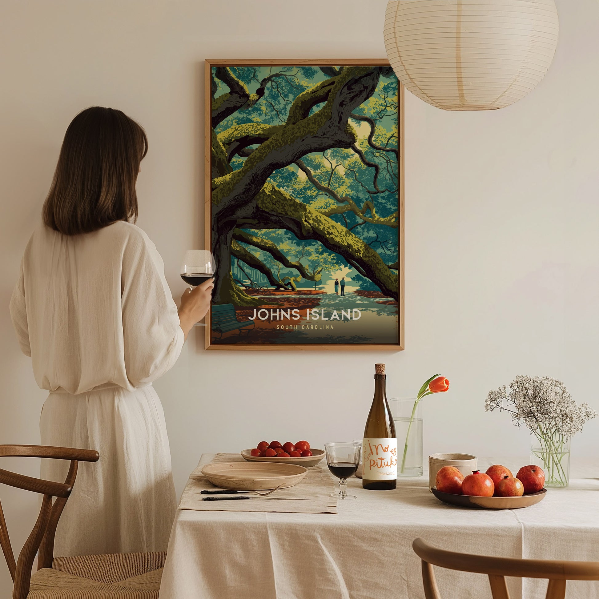 Johns Island Angel Oak Tree Poster | South Carolina Southern Wall Art