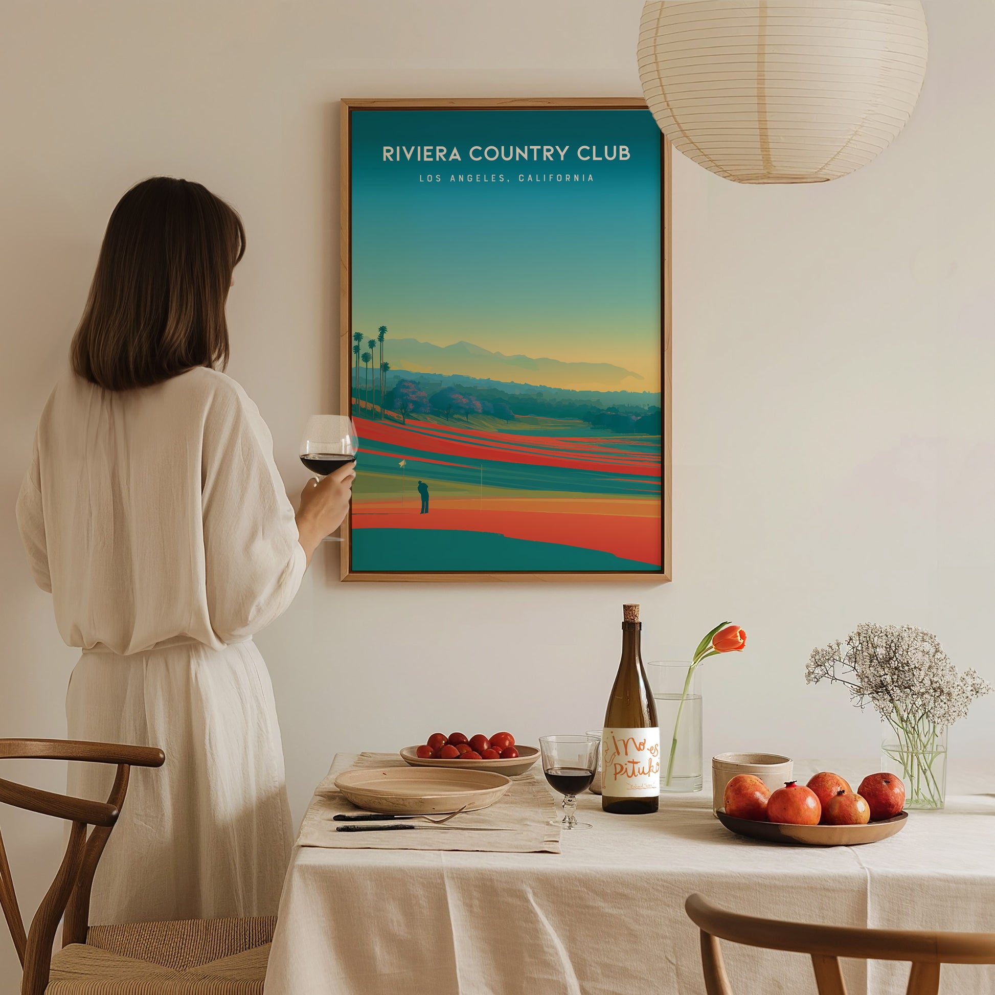 Riviera Country Club, Los Angeles, California Poster | Iconic Links & Fairway Beauty Wall Art — styled in a modern interior