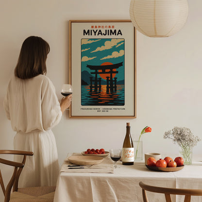 Miyajima Torii Gate Poster | Itsukushima Shrine Japan Wall Art