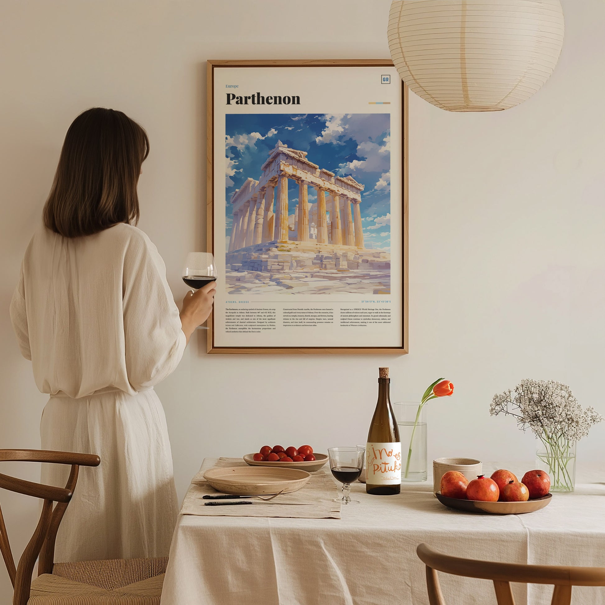 Parthenon Athens Poster | Ancient Greek Temple Wall Art Print