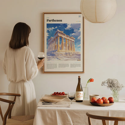 Parthenon Athens Poster | Ancient Greek Temple Wall Art Print