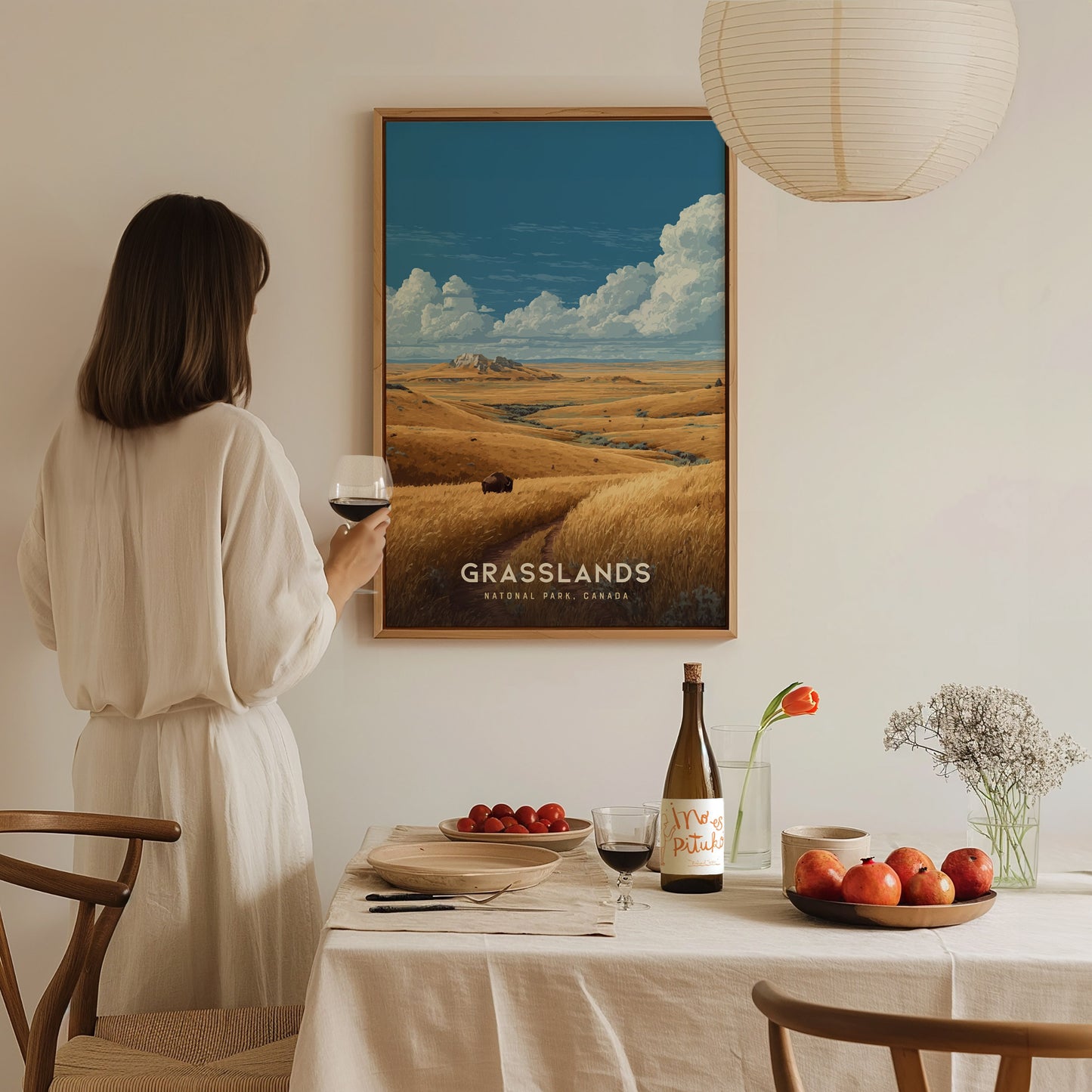 Grasslands National Park Poster | Canadian Bison Wall Art