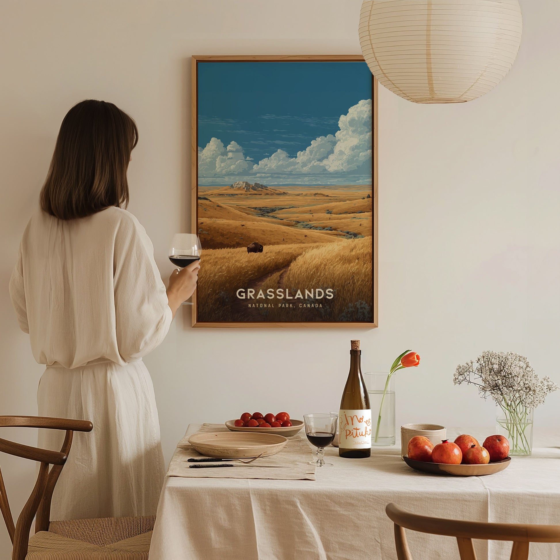 Grasslands National Park Poster | Canadian Bison Wall Art