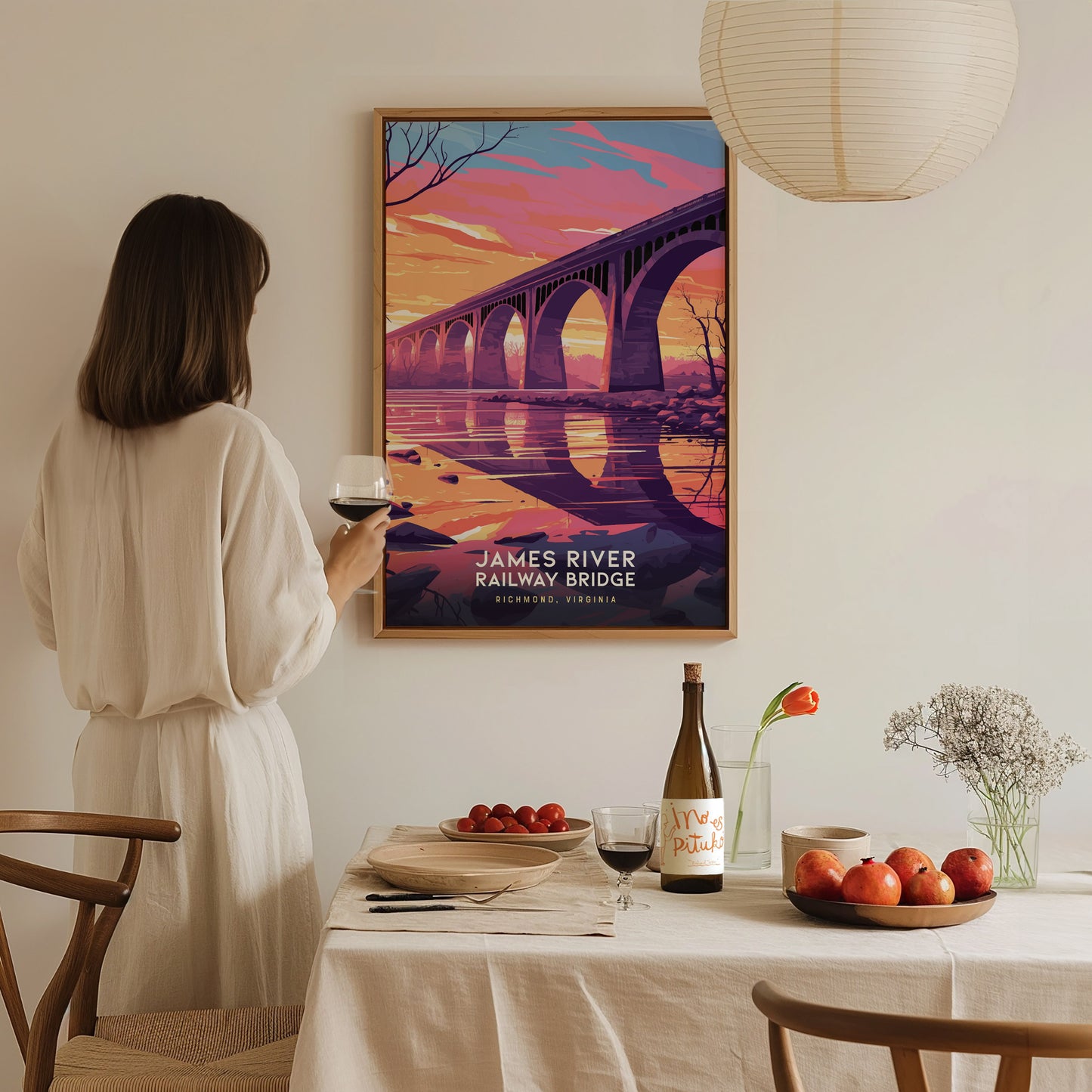 James River Railway Bridge Poster | Richmond Virginia Wall Art