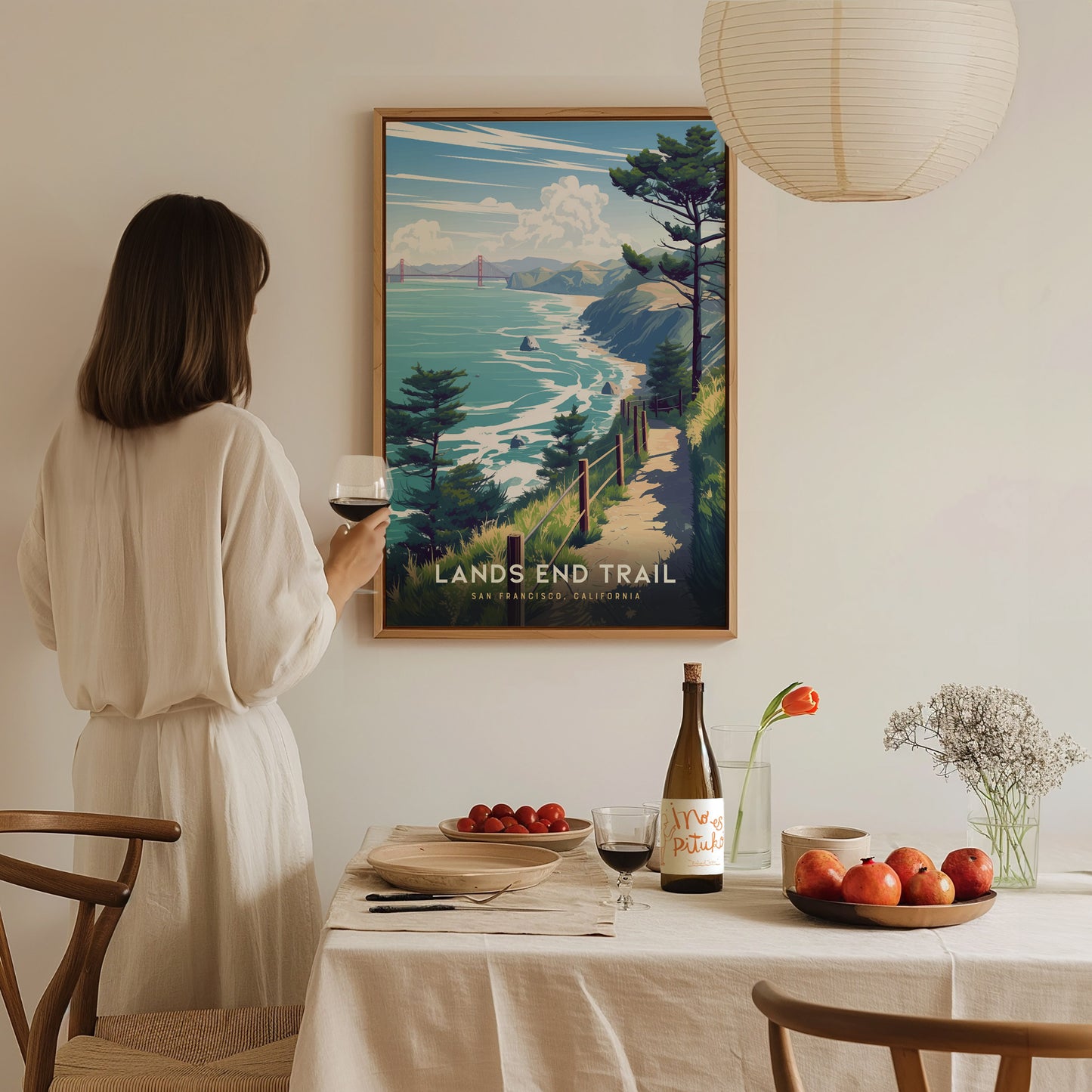 Lands End Trail Poster | San Francisco Coastal Hike Wall Art