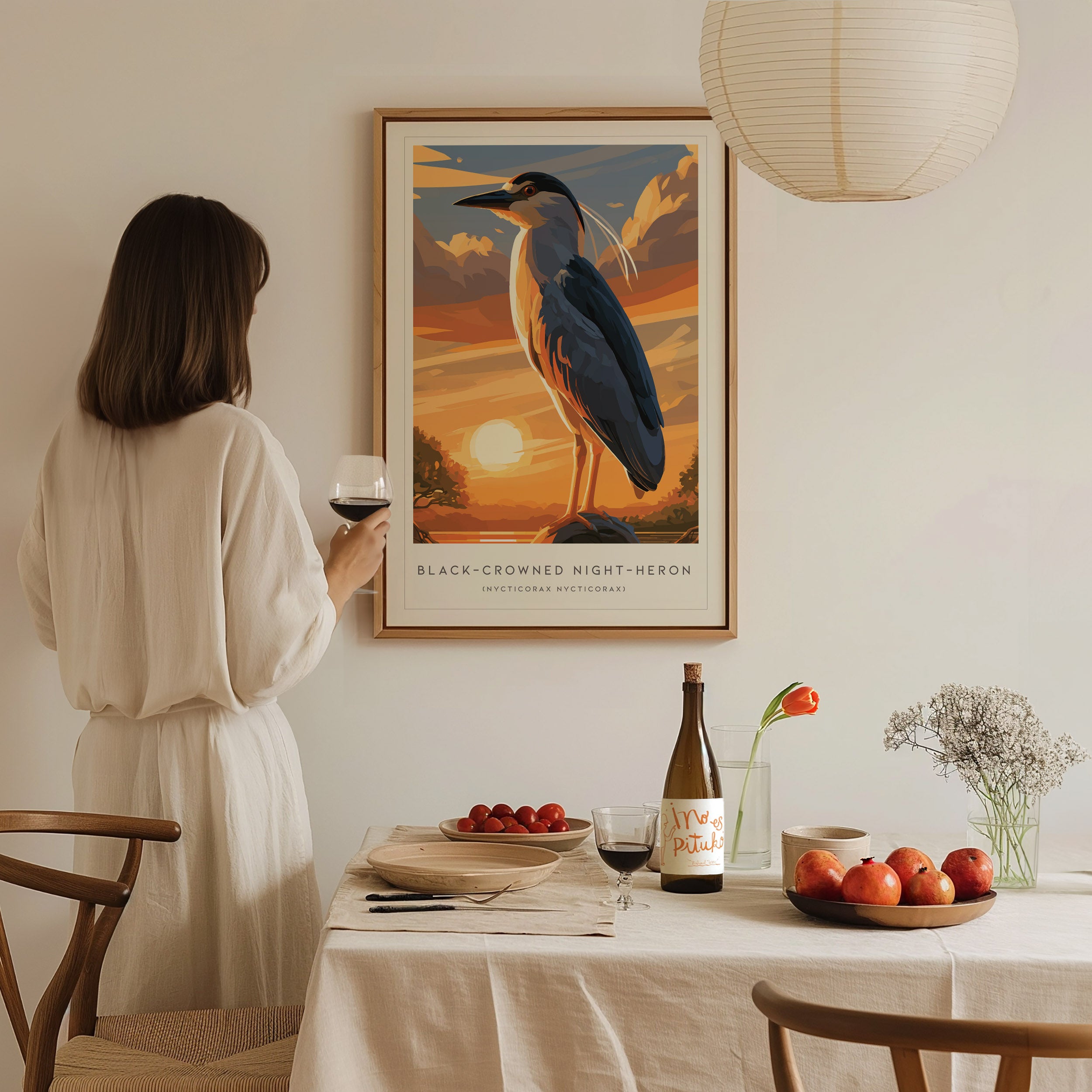 Black-crowned Night-Heron, Nycticorax nycticorax Poster | Elegant