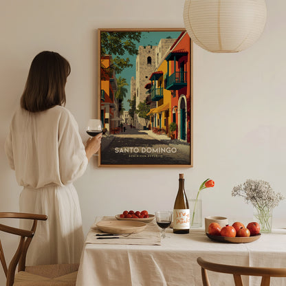 Santo Domingo Poster | Dominican Republic Art | Colonial Zone Decor