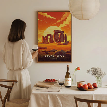 Stonehenge Poster | England UNESCO Site Ancient Monument UK History Gift
