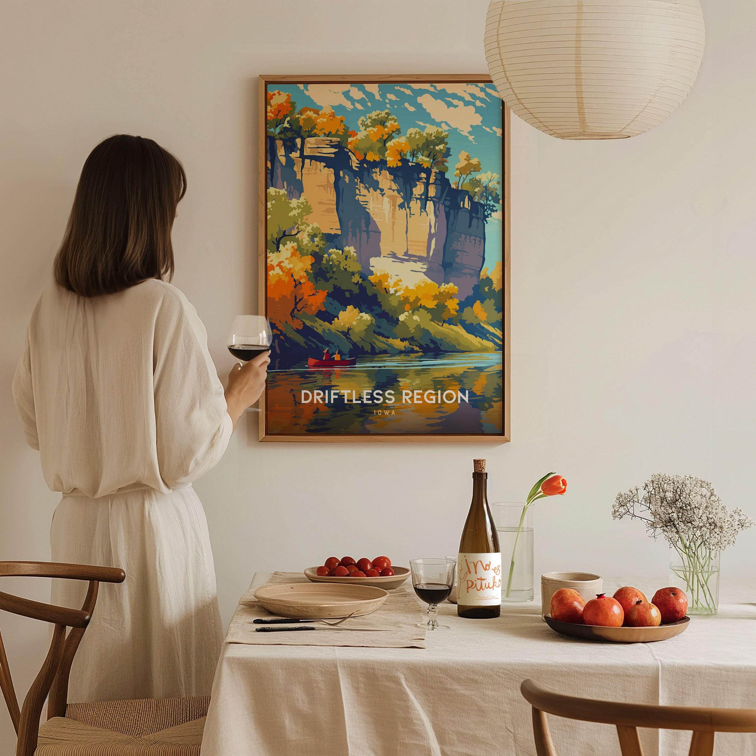 Driftless Region Iowa Poster | Fall Bluffton Landscape Wall Art