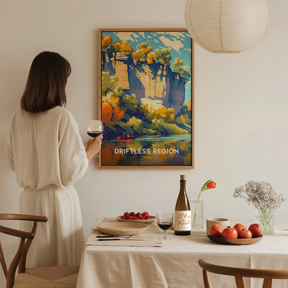 Driftless Region Iowa Poster | Fall Bluffton Landscape Wall Art