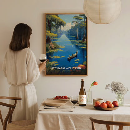 Atchafalaya Basin Poster | Louisiana Bayou Swamp Nature Wall Art