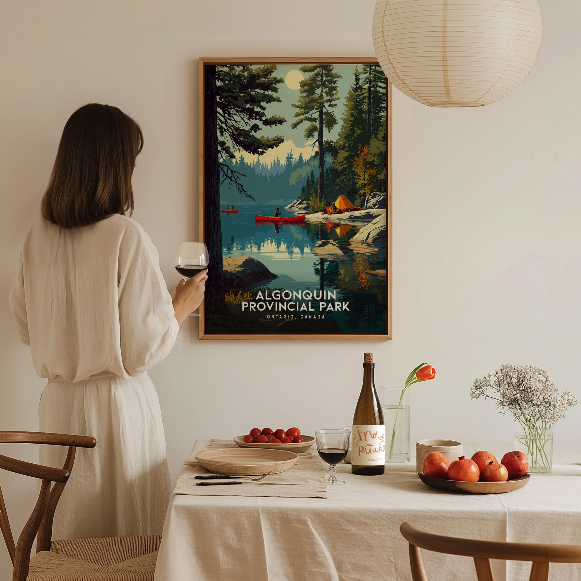 Algonquin Provincial Park Canada Poster | Canoe Camping Ontario Wall Art | Framed or Unframed