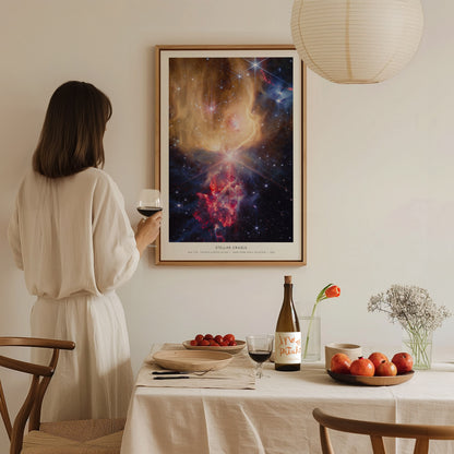 Stellar Cradle Poster | Ngc 7129 · Cepheus Constellation | NASA NGC 7129 Cepheus Constellation Space Photography Wall Art — s