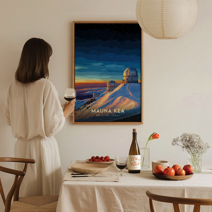 Mauna Kea Observatories Poster | Big Island Hawaii Wall Art