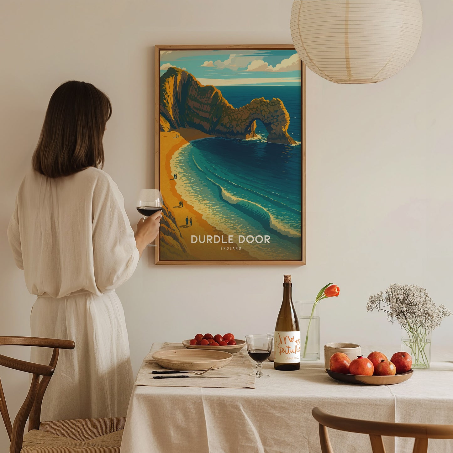 Durdle Door England Poster | Jurassic Coast Sea Arch Wall Art | Framed or Unframed