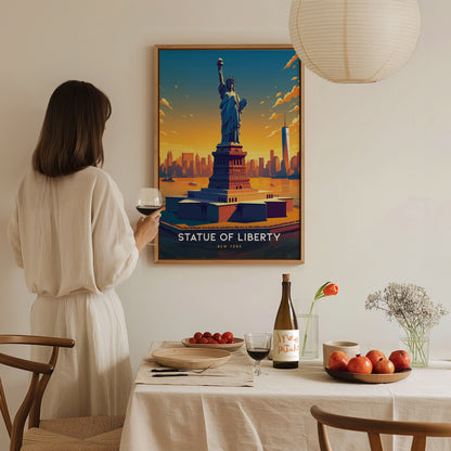 Statue of Liberty Poster | NYC Freedom Symbol American History Gift